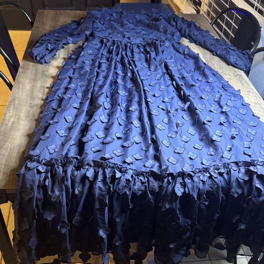 Dainty Jewells Navy “Petals in the Wind” Dress - Picture 6 of 6